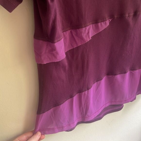 LULULEMON ATHLETICA WET DRY WARM MESH SHORT SLEEVE SHIRT SIZE 8 - Picture 5 of 6